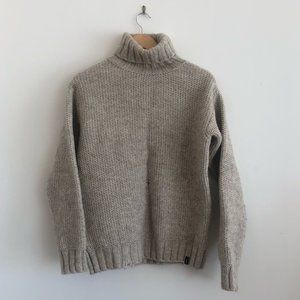 Men's Turtleneck Sweater - Beige